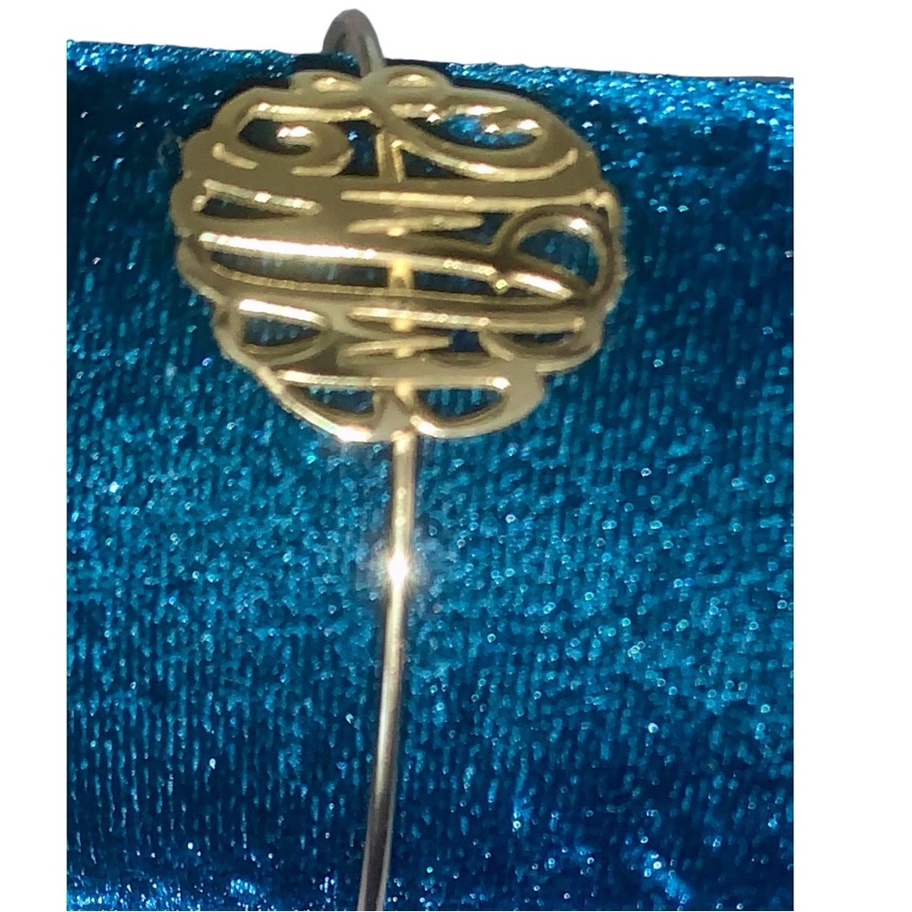 Chic 14k Gold Plated Monogram Bracelet - Picture 3 of 4
